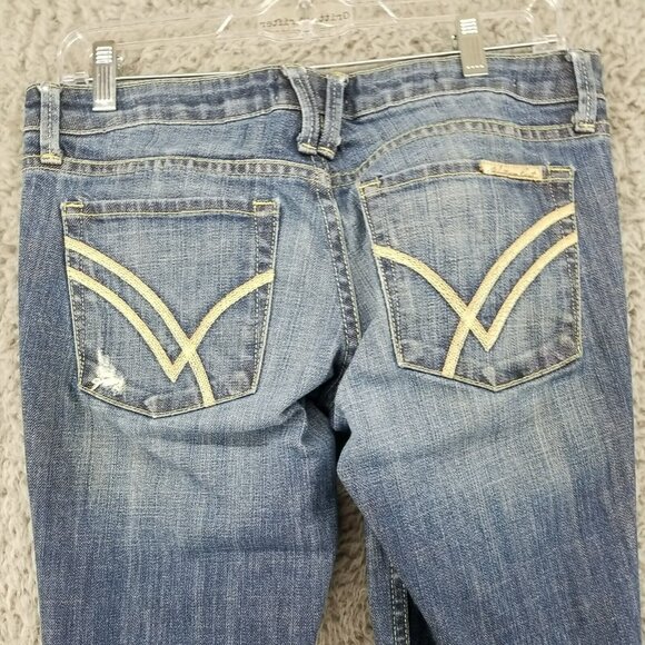 William Rast Jeans Womens 27 Tall Blue Sadie Straight Leg Stretch Denim *Read* - Picture 10 of 12